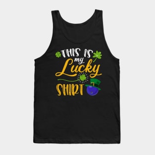 Bowling This is My Lucky Shirt St Patrick's Day Tank Top